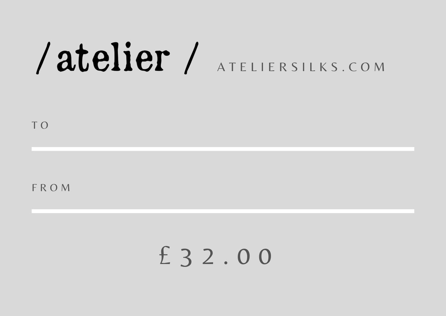 Atelier £32.00 Gift Card